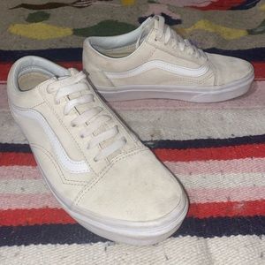 Cream and white Old Skool VANS